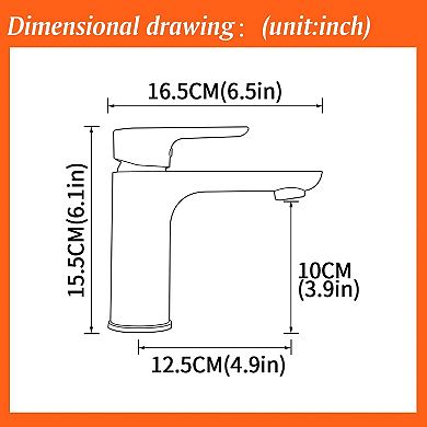 1.2 GPM Single Handle Single Hole Bathroom Faucet with Water Supply Hose and Built-in Aerator