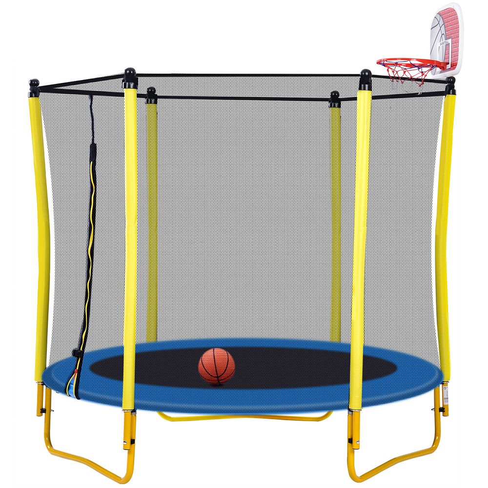 Whisen 5.5FT Kids Trampoline with Enclosure Net