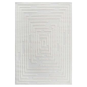 Geometric High-Low Area Rug - 6'7"x9'