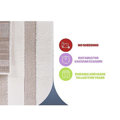 Geometric High-Low Area Rug - 5.3x7.6