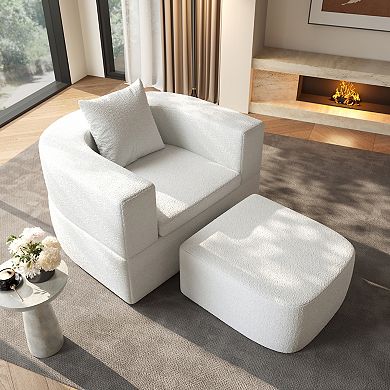 40 Inch Pull Out Couch, 2 in 1 Sleeper Sofa Bed