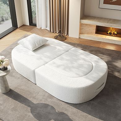 40 Inch Pull Out Couch, 2 in 1 Sleeper Sofa Bed