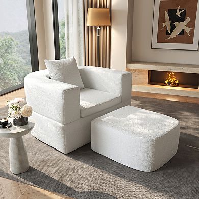 40 Inch Pull Out Couch, 2 in 1 Sleeper Sofa Bed