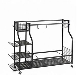 WOW PIONEER Extra Large Golf Bag Storage Rack for Golf Clubs and Accessories