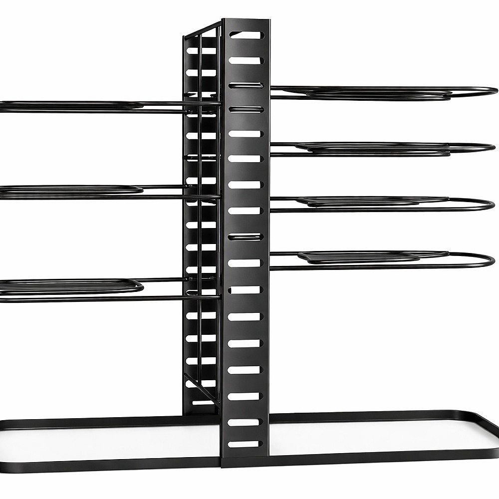 Adjustable Pots and Pans Organizer Rack with Eight Tiers for Cabinet ...