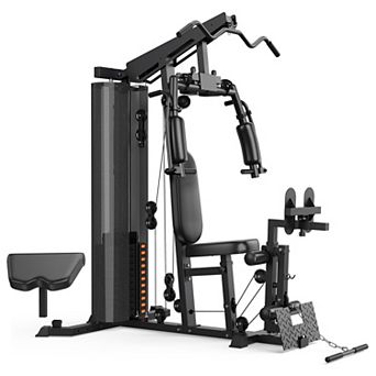 FED FITNESS Home Gym Equipment, 150LBS Weight Stack, Full Body Workout Machine with Pulley System