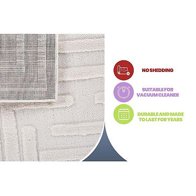 Geometric High-Low Area Rug - 9x12