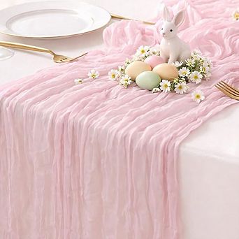 Cheesecloth Table Runner Soft Gauze, Boho Wedding & Party Decor