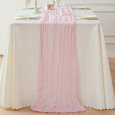 Cheesecloth Table Runner Soft Gauze, Boho Wedding & Party Decor