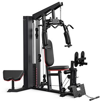 FED FITNESS Home Gym Equipment, 150LBS Weight Stack, Full Body Workout Machine with Pulley System