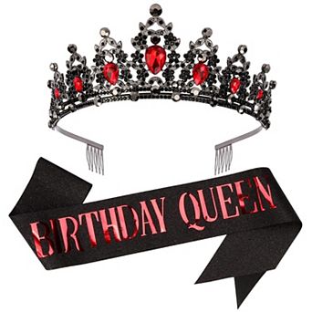 Birthday Queen Crown Sash Women Party Favors
