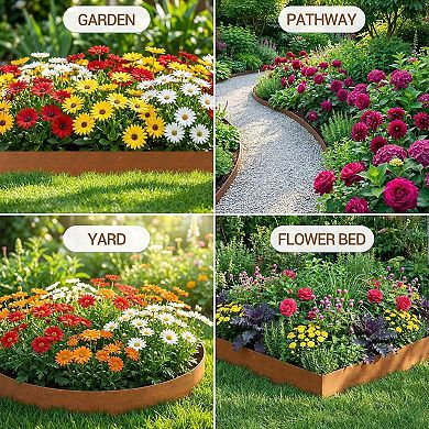Metal Landscape Edging, Galvanized Steel Garden Edging, Bendable Garden Edging Border, Shark Spike