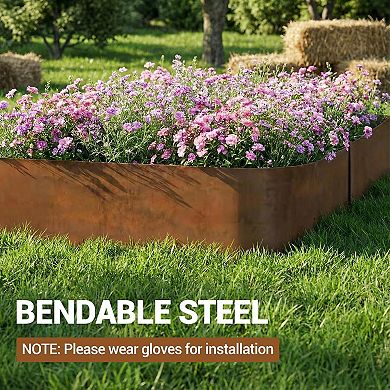 Metal Landscape Edging, Galvanized Steel Garden Edging, Bendable Garden Edging Border, Shark Spike