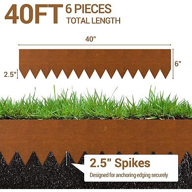 Metal Landscape Edging, Galvanized Steel Garden Edging, Bendable Garden Edging Border, Shark Spike