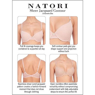 Natori Sheer Jacquard Full Fit Underwire T-Shirt Bra