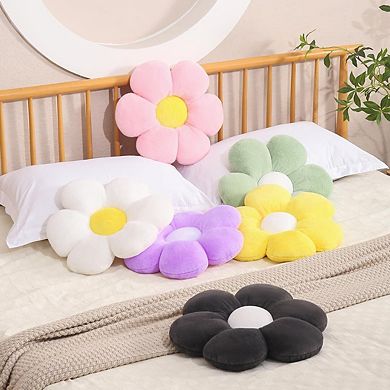 17.7" Soft Flower Pillow Decorative Throw Pillow