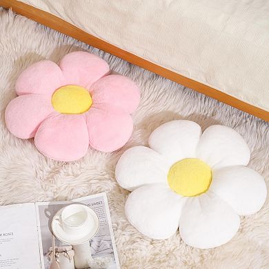17.7" Soft Flower Pillow Decorative Throw Pillow