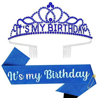 Birthday Crown Sash Women Birthday Party Decoration
