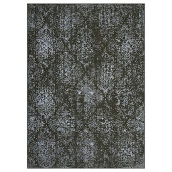 Washable Boho Abstract Area Rug Medallion, Ultra-thin Stain Resistant Floor Cover, Living Room Lobby