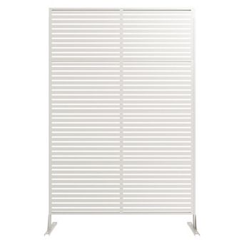 Metal Privacy Screen, Rustproof Decorative Privacy Wall Panel with Reinforced Stand, for Garden