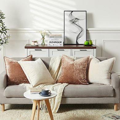 4-Pack Chenille Throw Pillow Covers, Thickened Soft Square Cushion Cases for Sofa Couch,Only Cover