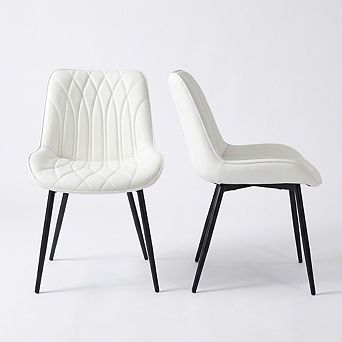 Dining Chairs Set of 2,Upholstered Retro PU Leather Kitchen Chairs,Dining Room Chairs,Kitchen Chairs