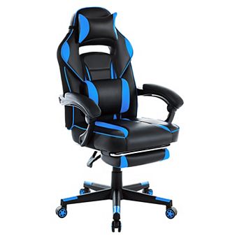 Big and Tall Ergonomic Gaming Chair with Footrest, PU Leather, 300LBS For Home, Office