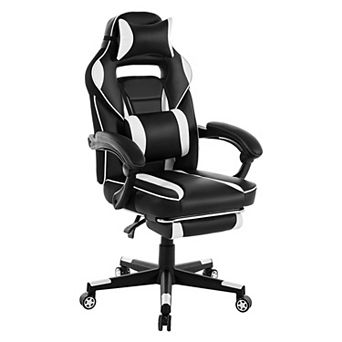 Big and Tall Ergonomic Gaming Chair with Footrest, PU Leather, 300LBS For Home, Office