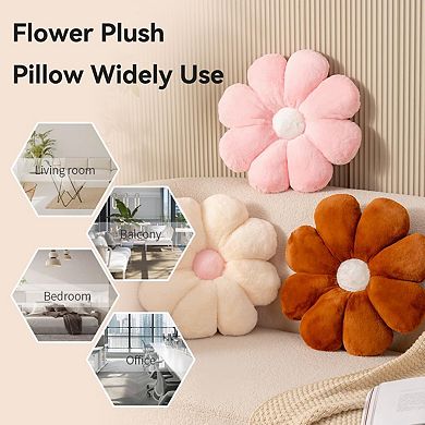 17.7" Flower Pillow Cute Decorative Throw Pillows