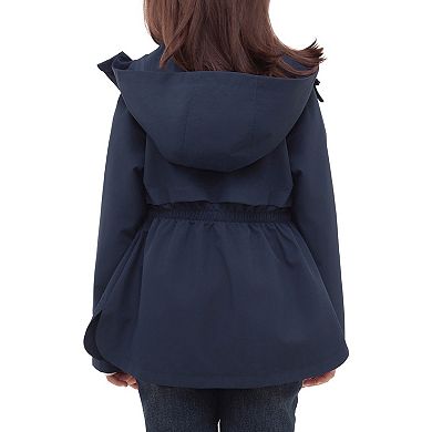 Girls' Rokka&Rolla Trench Coat Hip-Length Hooded Jacket