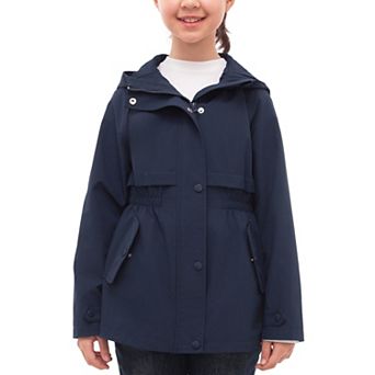 Girls' Rokka&Rolla Trench Coat Hip-Length Hooded Jacket