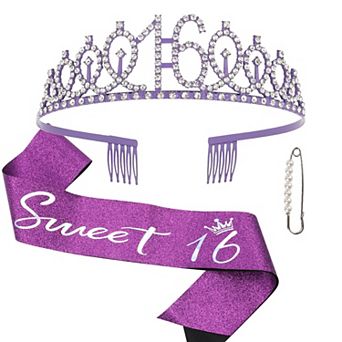 16th Birthday Tiara Sash Birthday Party Decorations