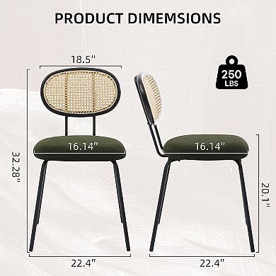 Metal Dining Chairs Set of 2,Kitchen Chairs,Dining Room Chair,Accent Chairs