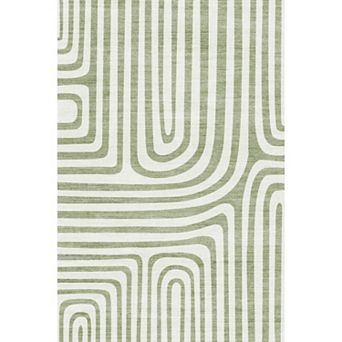 Area Rugs for Living Room, Abstract Modern Washable Rugs, Non-Slip Low-Pile Soft Floor Carpet