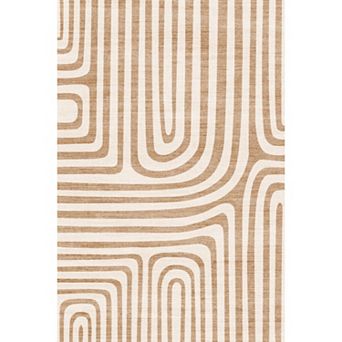 Area Rugs for Living Room, Abstract Modern Washable Rugs, Non-Slip Low-Pile Soft Floor Carpet