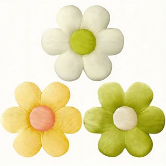 20" Flower Pillows Cute Decorative Throw Pillows 3 pc