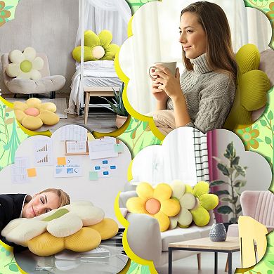 20" Flower Pillows Cute Decorative Throw Pillows 3pc