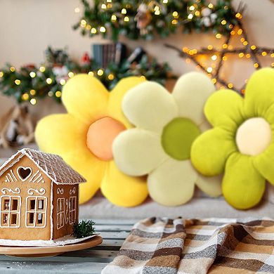 20" Flower Pillows Cute Decorative Throw Pillows 3pc