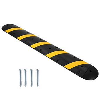 6FT Rubber Speed Bump for Road,Cable Protector Ramp, 22,000 LB Capacity Modular Traffic Speed Humps
