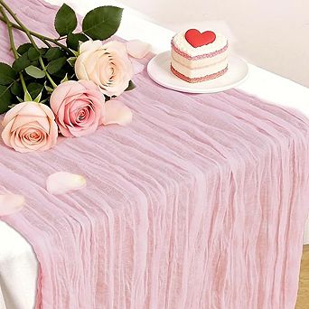 Gauze Cheesecloth Table Runner, Boho Rustic Wedding & Party Decor