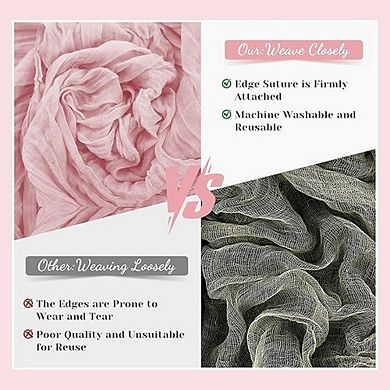 Gauze Cheesecloth Table Runner, Boho Rustic Wedding & Party Decor