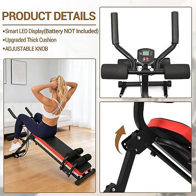 2 in 1 Ab Bench,Exercise Machine Bench,Foldable Core Abdomen Trainer,Weight Bench Exercise Equipment