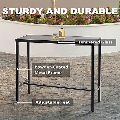 Iron Rectangular Bar Table