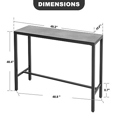 Iron Rectangular Bar Table