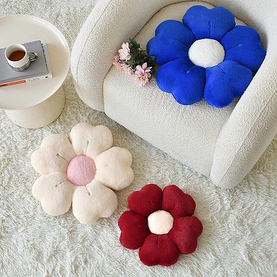 19.6" Flower Cute Pillow Decorative Throw Pillows