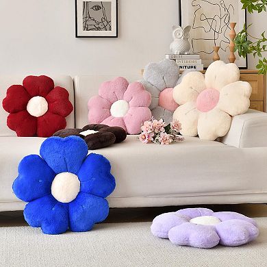 19.6" Flower Cute Pillow Decorative Throw Pillows