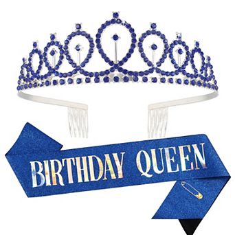 Birthday Queen Sash Tiara Women Birthday Decorations