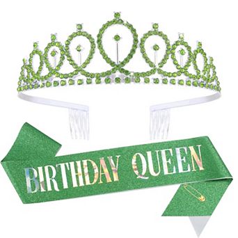 Birthday Queen Sash Tiara Women Birthday Decorations