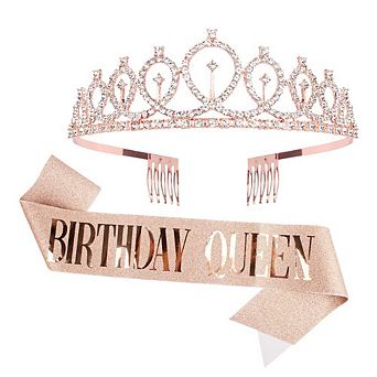 Birthday Queen Sash Tiara Women Birthday Decorations