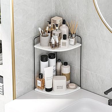 Corner Countertop Organizer Shelf for Bathroom Vanity Storage